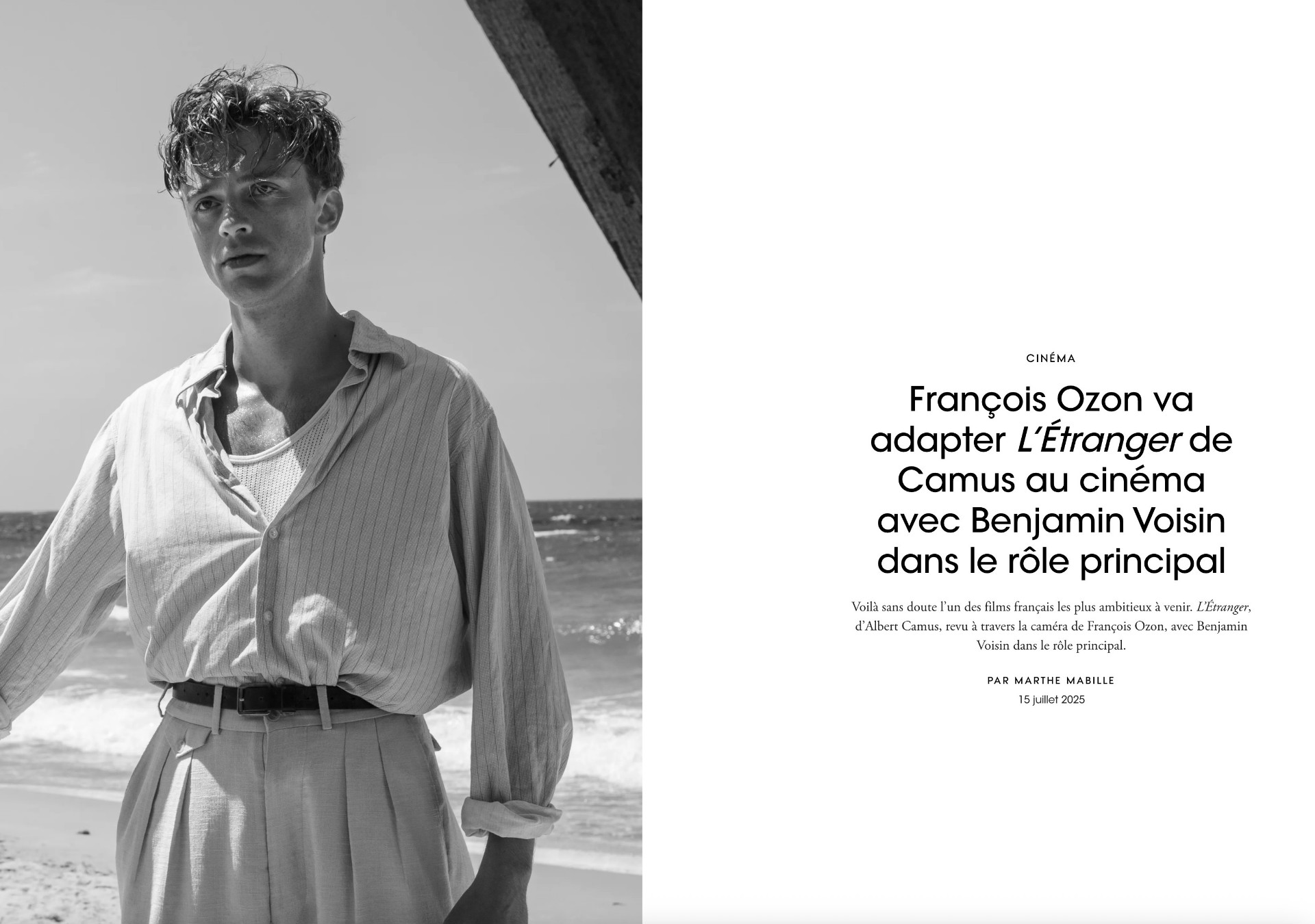 Benjamin Voisin in 